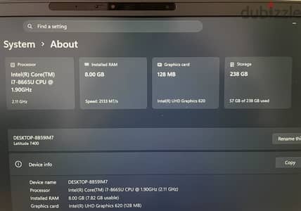 Dell Latitude 7400 touch