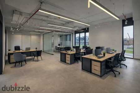 Unique administrative headquarters 130m air-conditioned ultra-modern finishing for rent in the midst of the largest companies in the strongest location in Hyde Park, Fifth Settlement