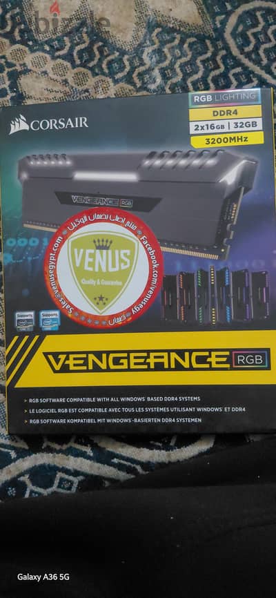 للبيع فقط رامات Corsair Vengeance RGB 32GB