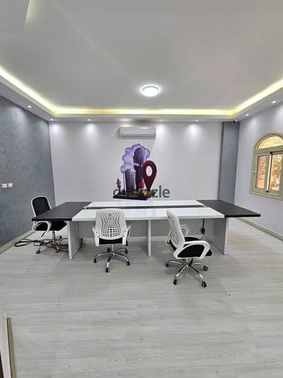 Unique administrative headquarters 200m furnished for rent in the strongest location on Al-Tas'in Street, Fifth Settlement
