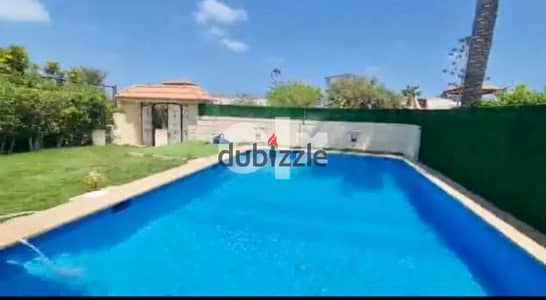 Chalet for rent fully air-conditioned ground floor separate with private swimming pool – North Coast Al-Shorouk Village| the fourth row from the sea