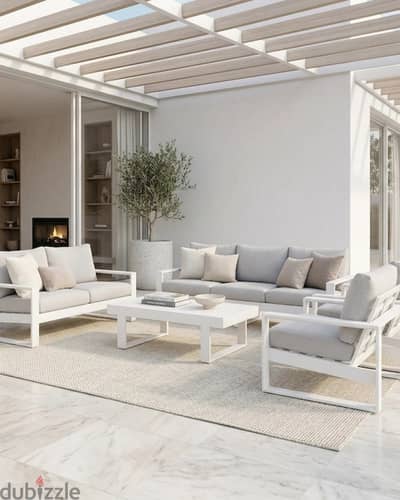 Nøvair steel 3 seats sofa+ 2 seats sofa+ 2 chairs + coffee table