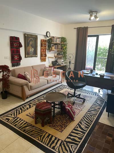 Ground floor apartment with private garden, vacant, for rent in Al Rehab (new law) – luxury and comfort, ready for immediate occupancy