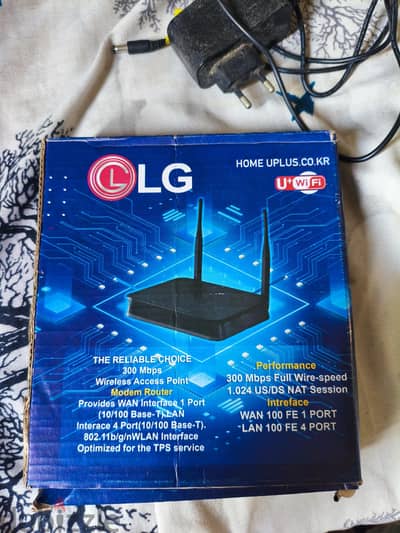 راوتر LG Wi-Fi 300Mbps بالشاحن – 4 منافذ LAN