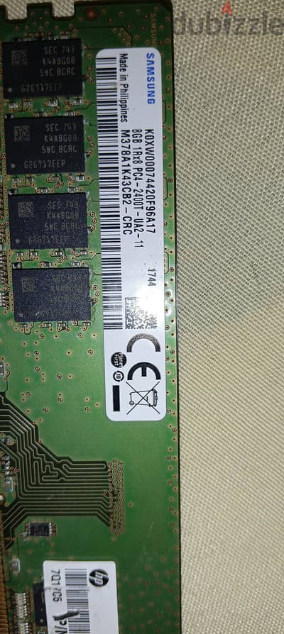 Ram 8 G. B /DDR4 /1RX8
