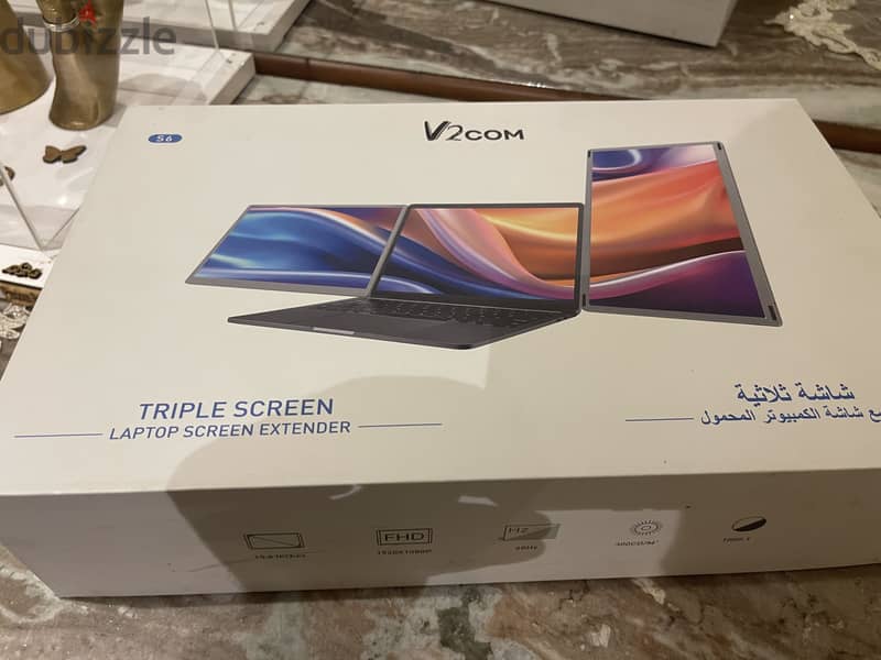 V2Com S6 15.6″ Triple Laptop Screen Extender 2