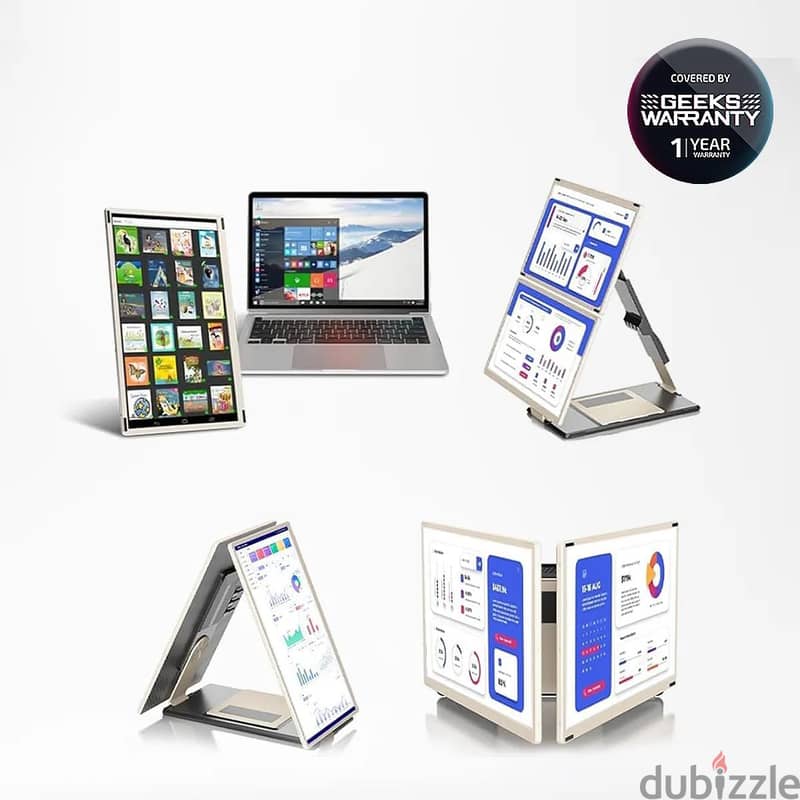 V2Com S6 15.6″ Triple Laptop Screen Extender 3