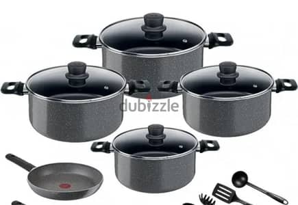 Tefal Cook Natural طقم حلل مكون من ٤ حلل أصلية جديدة بالكرتون
