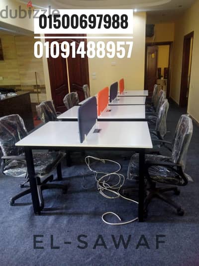 خلية عمل- ورك ستيشن خشب mdfاسباني-اثاث مكتبي-work station- partiton