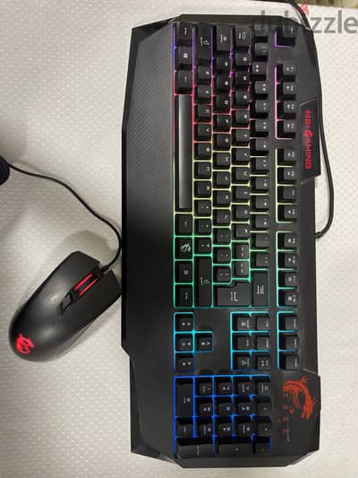 Keyboard with mouse like new msi GK40