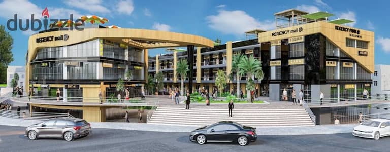 محل واجهة 32م بـ Regency Mall حدائق أكتوبر | مقدم 389ألف وقسط ربع سنوي 175ألف على 5 سنوات بدون فوائد | خصم 5% لفترة محدودة بسعر 3.89M