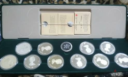 925 silver calgary Olympics - Canada full set in velvet case