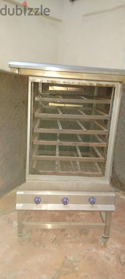 فرن ٦ ارفف استالستيل  + انبوبه غاز مليانه بقفل المصنع