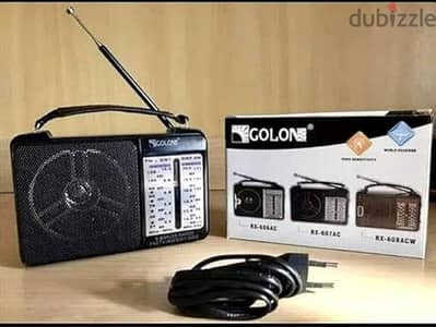 راديو World Receiver متعدد الموجات AM/FM/SW جديد بالعلبه (ممتاز ومباشر