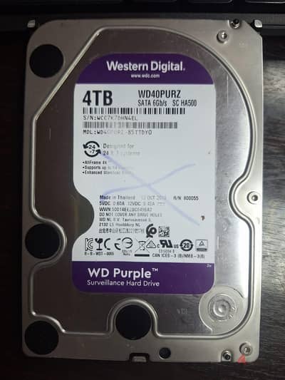 للبيع هارد WD Purple 4TB بحالة ممتازة