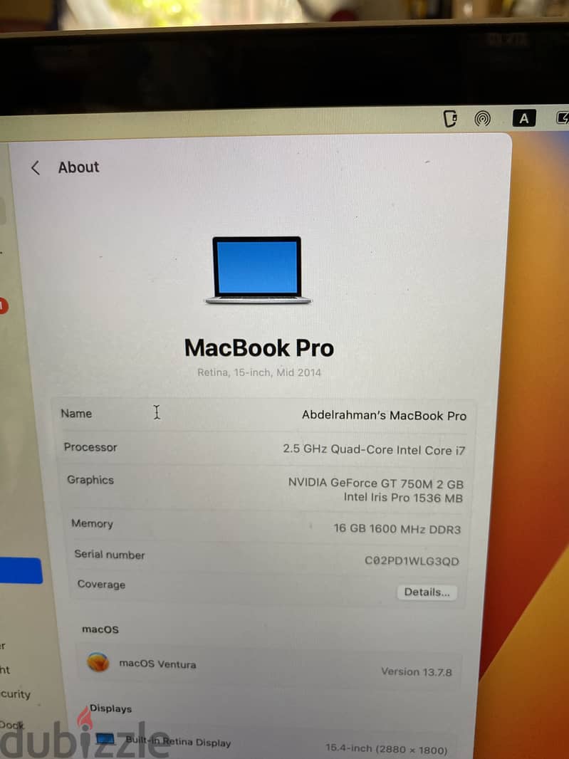 Mac book pro 2