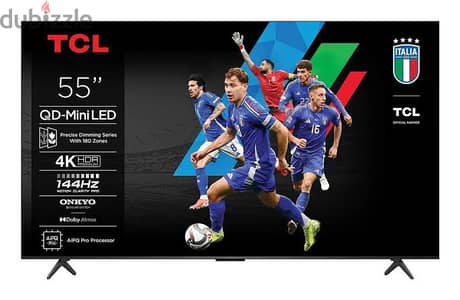 شاشة tcl c6k 55in للجيمنج والافلام 144هرتز ميني ليد