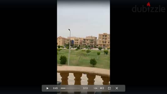 For rent, a luxurious apartment, first residence, first floor, on a garden in Al-Nargis Villas in the Gathering