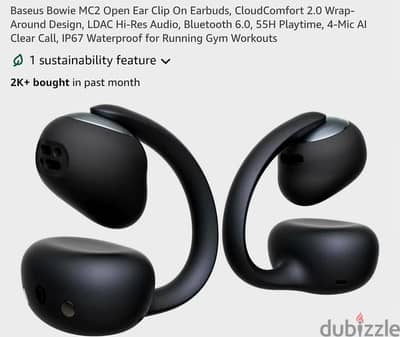 Baseus Bowie MC2 Open Ear Clip Earbuds وارد امريكا بالفاتورة