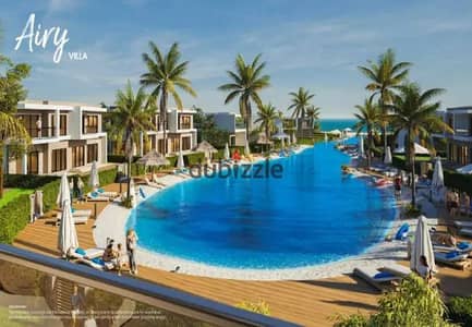 Chalet for sale, 65 sqm, in one of the most luxurious and upscale resorts on the North Coast – Akam Al Rajhi. One-bedroom unit with only a 10% down pa