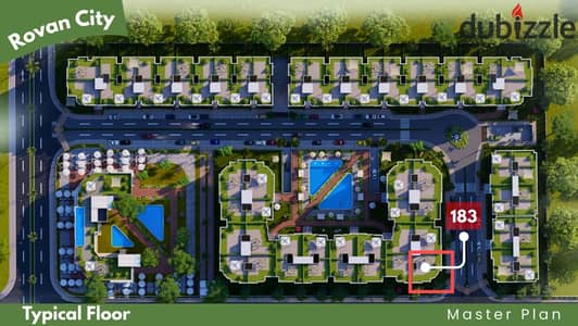 Apartment 183m corner view main street for sale in Zayed