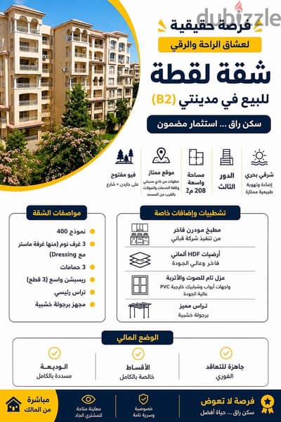 Apartment For Sale  in Madinaty | Directly from the Owner | No Brokers