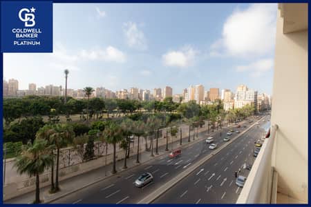 365 sqm apartment for sale in Sporting (Abou Kir Street) – mid-floor – branded tower – open views overlooking the Sporting Club.