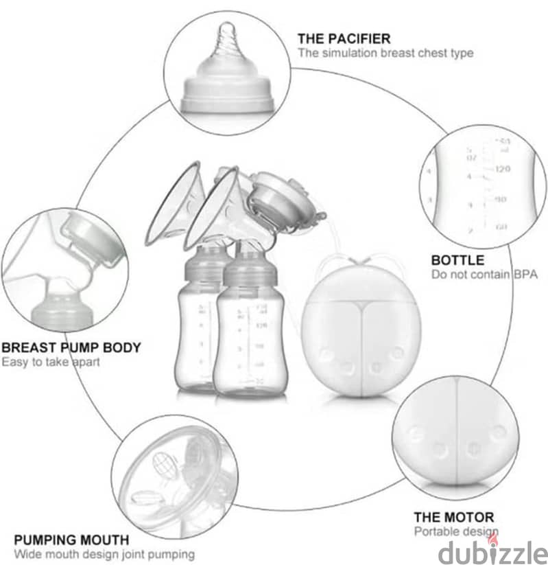 Intelligent automatic double breast pump RH228 4
