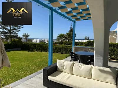 Ground floor chalet with garden 132m for sale Mountain View Ras Al-Hikma SAHEL Ready to move Panoramic view of the phase from an elevated platform