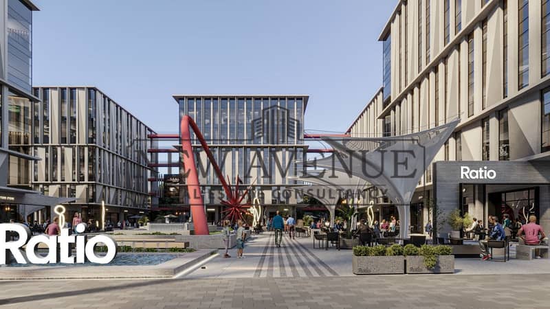 Administrative Luxury Office 125 sqm for Sale at RATIO New Cairo Direct Plaza South 90 View