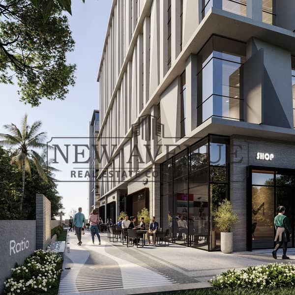 Administrative Luxury Office 125 sqm for Sale at RATIO New Cairo Direct Plaza South 90 View