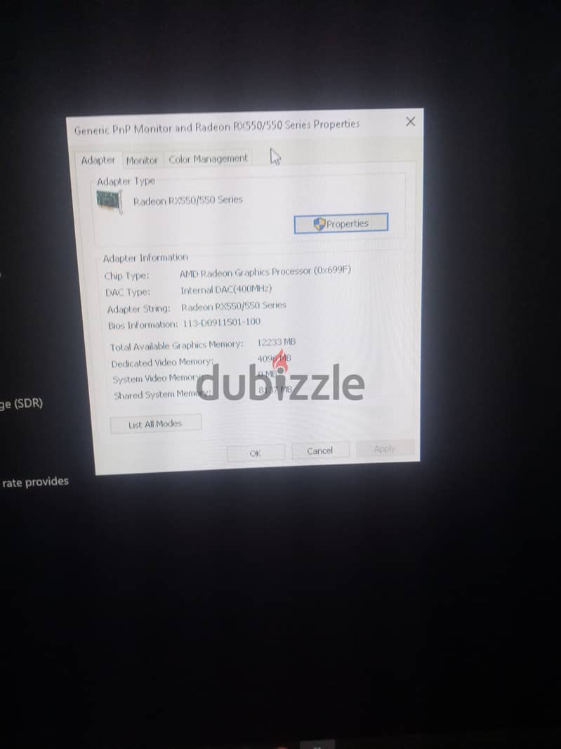 RX 550 4g ddr5 2