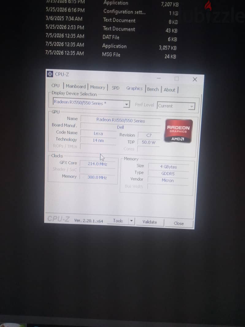 RX 550 4g ddr5 4