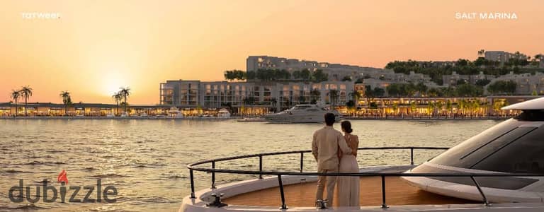 شالية للبيع شايف البحر ومارينا اليخوت بمقدم 5% بسعر اللونش في سولت مارينا رأس الحكمه من شركه تطوير مصر بتقسيط يصل إلي 10 سنوات _ Salt Marina