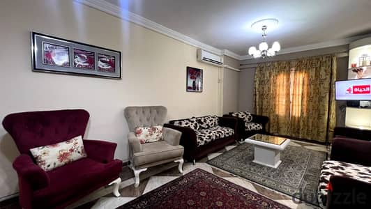 مفروش ١٠٠م اول سكن ٢ غرف وريسبشن ٣ ق ببرج جديد على عبد ناصر