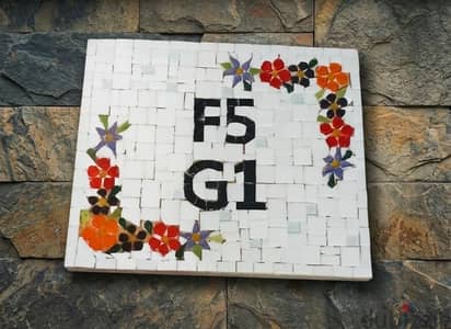 hand made Mosaic house number 