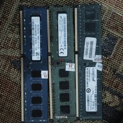 رامات 8 جيجا و ٢ رامات 4 جيجا( Pc3) (ddr3)