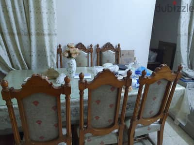 غرفة سفرة خشب ارو بالكامل (الدرع)