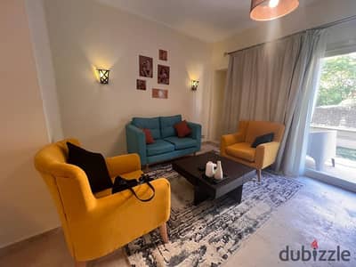 Fully Furnished Studio for Rent in New Cairo (Fifth Settlement) | Ground Floor with Private Garden at The Village Compound