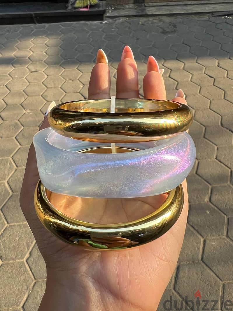 Trendy 3-Piece Chunky Bangles Set 2