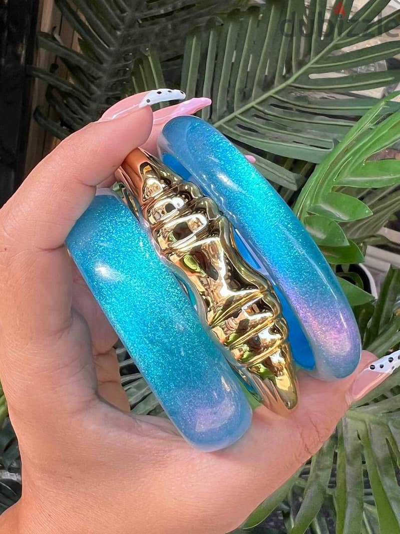 Trendy 3-Piece Chunky Bangles Set 6