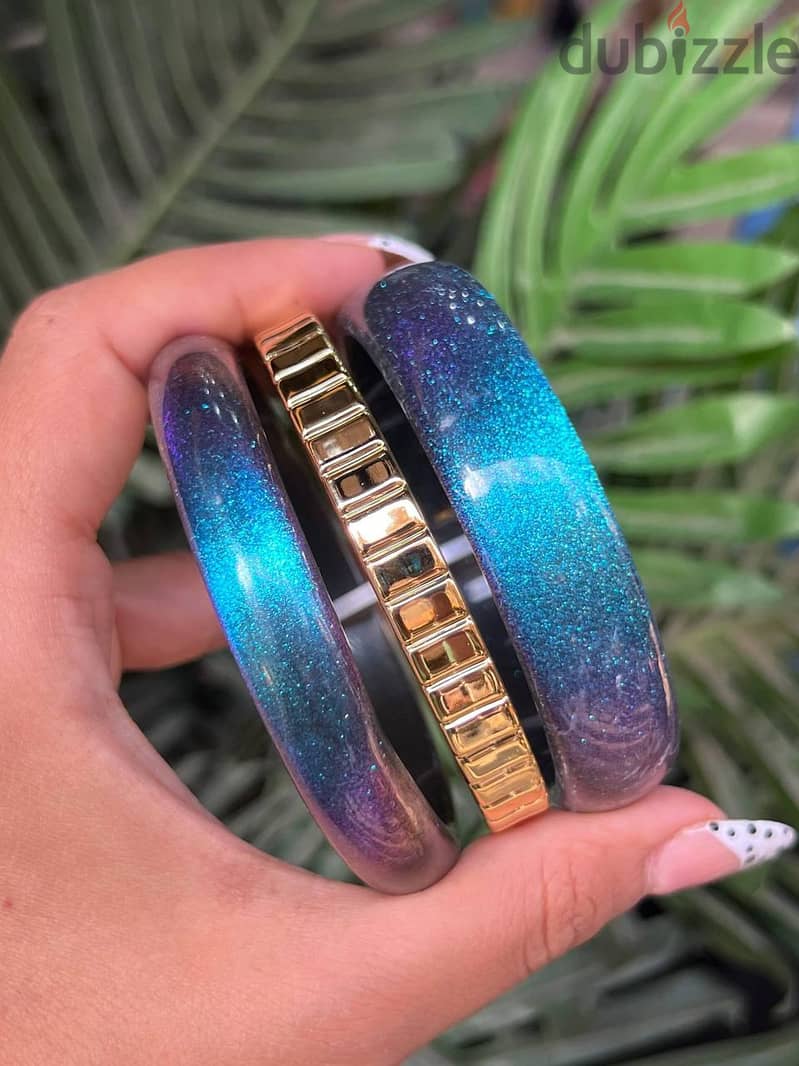 Trendy 3-Piece Chunky Bangles Set 7