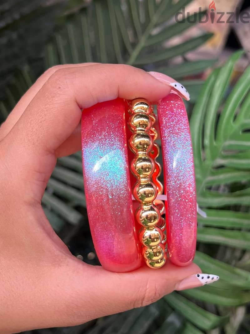 Trendy 3-Piece Chunky Bangles Set 11