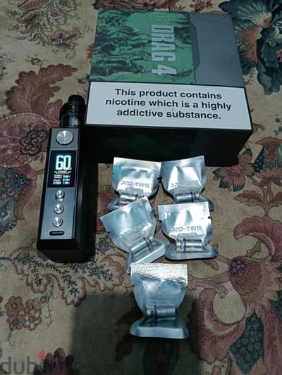 Voopoo Drag 4 Original - Full Kit - حالة ممتازة