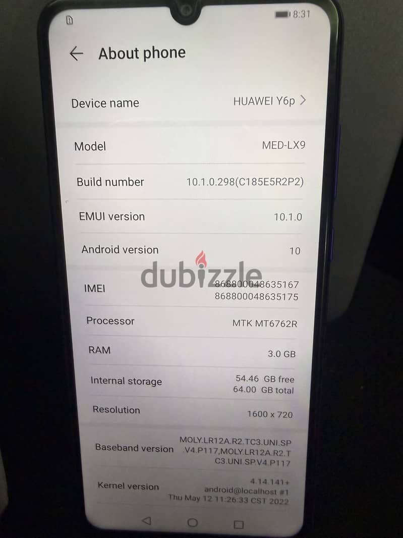 Huawei Y6p 4