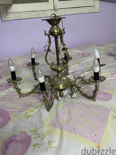 عدد ٢ نجف نحاس لعروسه واحده عاديه