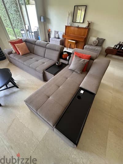 كنبة ل  L shape sofa
