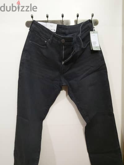H&M jeans black size 34 بنطلون جينز اسود