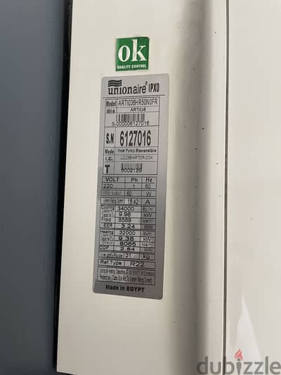 Unionaire artify split air conditioner 5hp