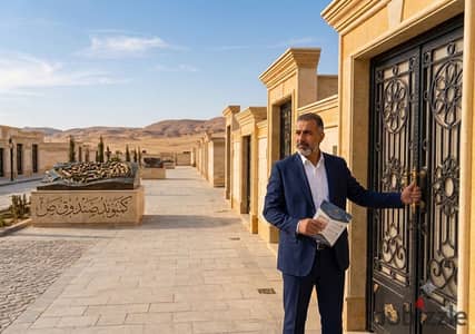 عندي مقبره للبيع بمساحه 40م في مقابر اول طريق السخنه داخل كمبوند صندوق ص تابع الشرطه
